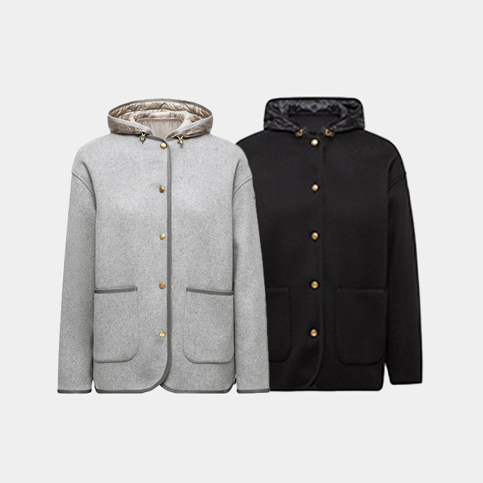 moncler reposse three-in-one hooded wool cashmere jacket